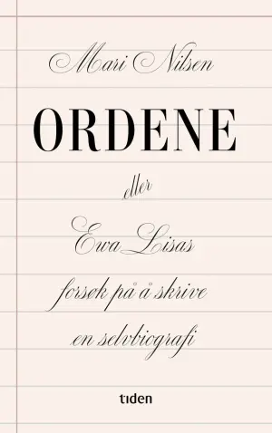 Forsiden til boken "Ordene" av Mari Nilsen